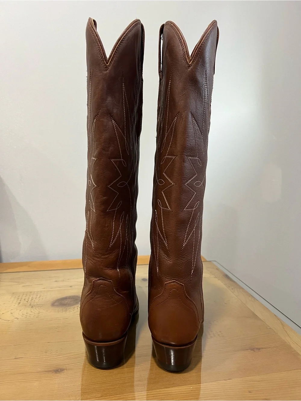 Tecovas The Loretta saddle Western Leather Heeled Boots Brown US 6